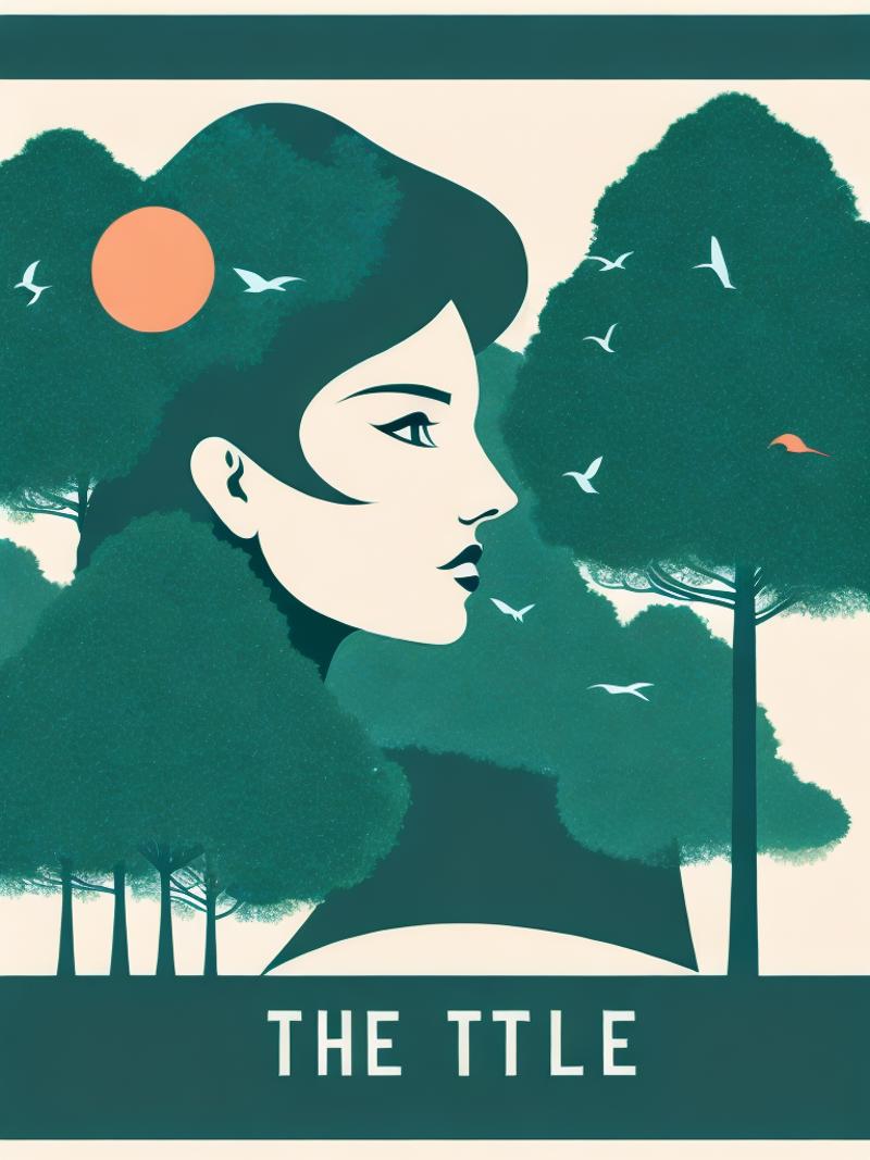 00754-2963717470-a woman's profile with trees and birds in her hair and the words the hilittle hilittles on it by Olly Moss.png